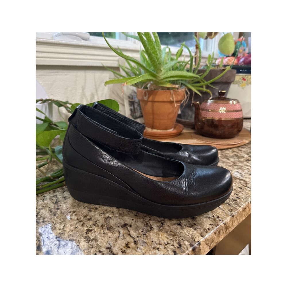 Clarks Wynnmere Fox Wedge Shoes Black Women's Size 8.5 M - Picture 2 of 11